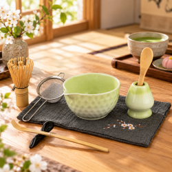 Matcha set 4Barista (light green) – un servizio in ceramica per preparare il tè matcha 