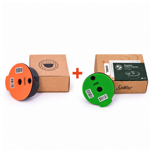 2 capsule ricaricabili per Tassimo – 60 ml + 180 ml